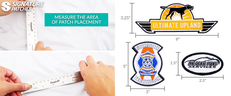 What is the standard size for patches and how would I measure them?