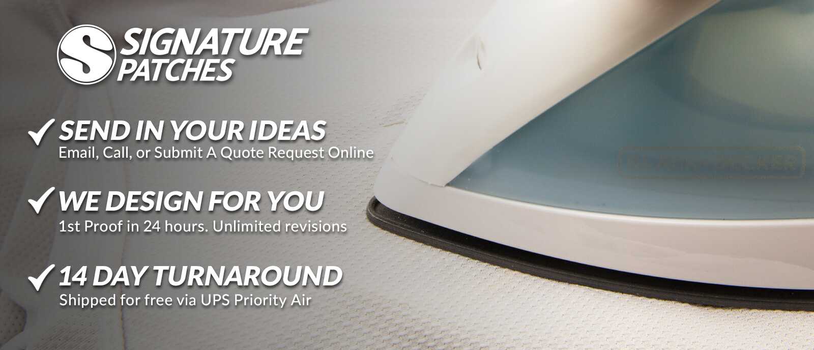 Finished iron on patches showcasing detailed embroidery and quality construction