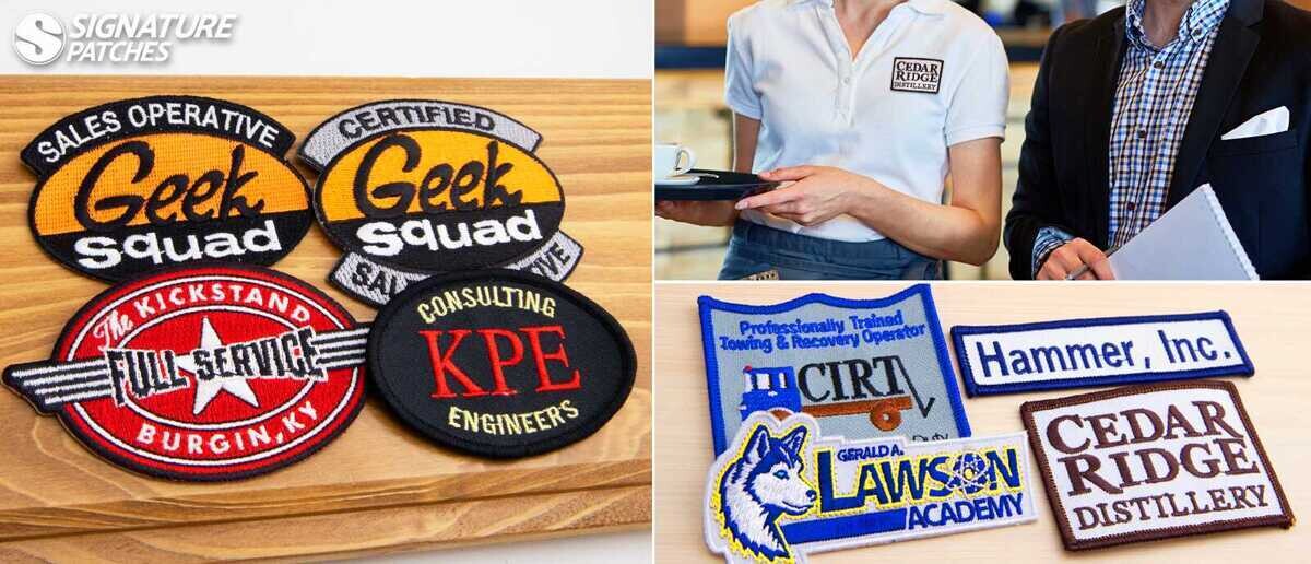 Custom uniform name patches for work attire and professional identification